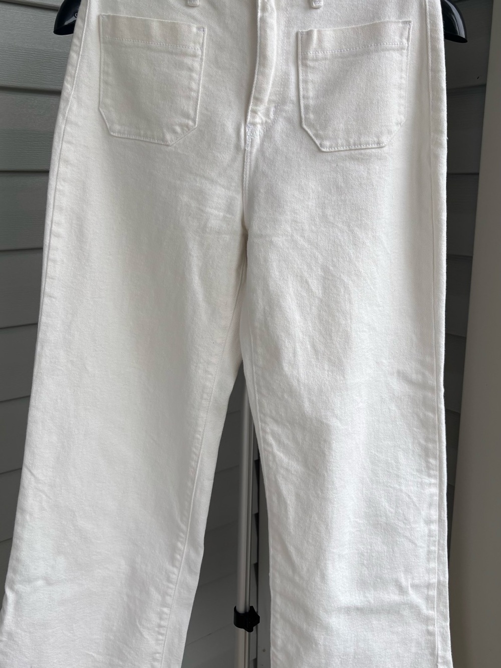 Just Black Denim Women’s 27 White Wide Leg Crop Jeans High Rise Made USA - Picture 2 of 6